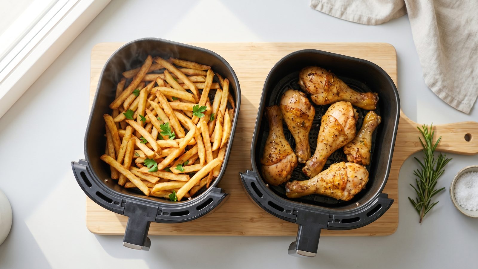 Airfryer: Ein oder zwei Körbe?