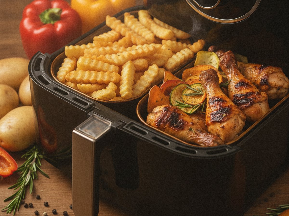 Airfryer mit einem oder zwei Fächern - Wann zwei Fächer mehr schaden als helfen